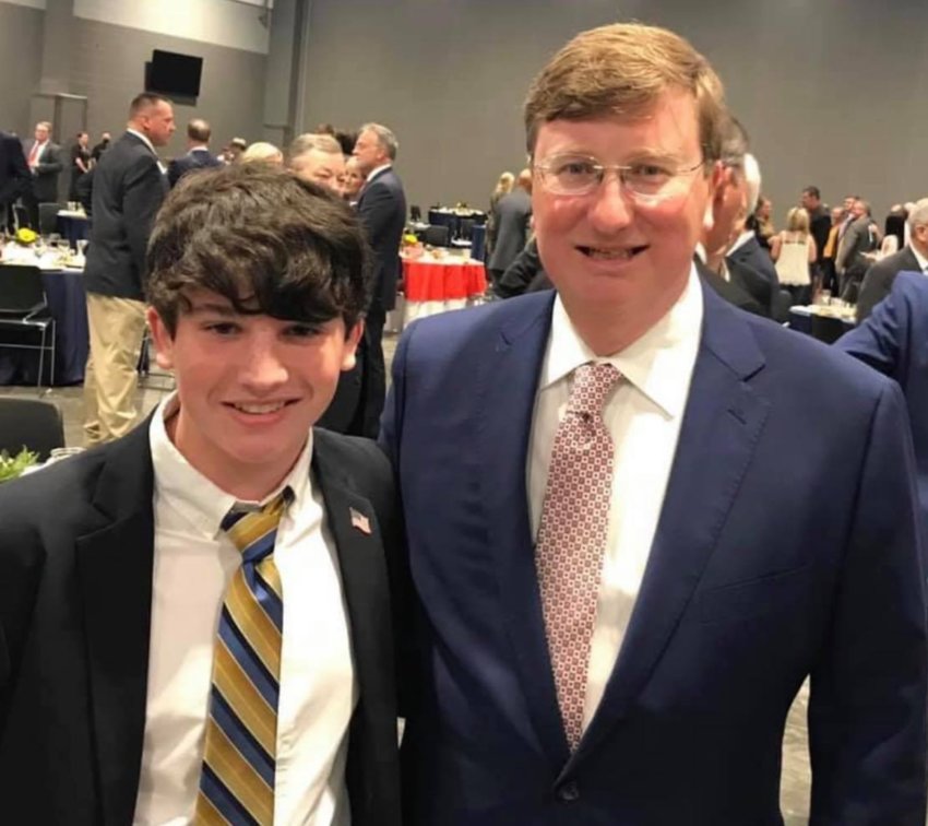 Ty Martin and Gov. Tate Reeves